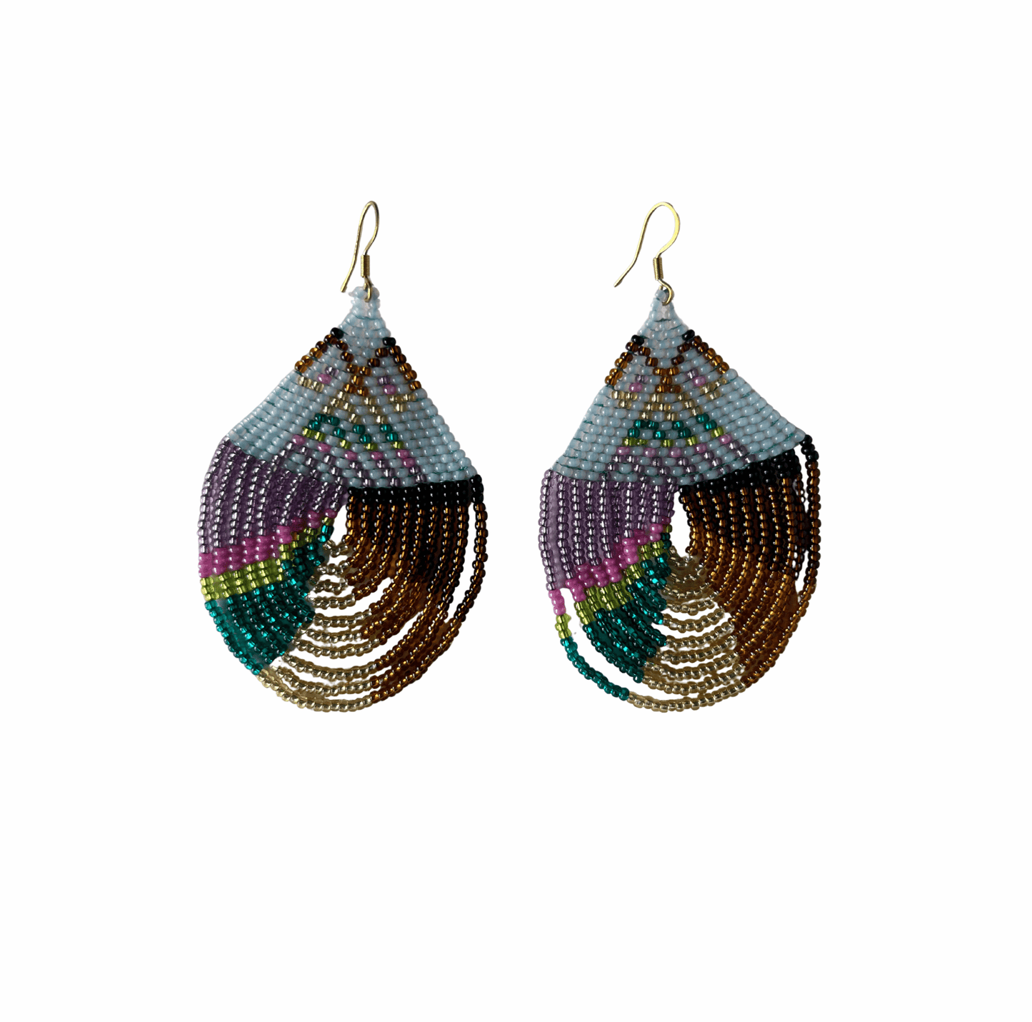 M-meraki Handicrafts Accessories Chaquira Earrings - Fashionable Beaded earrings G (Multi)