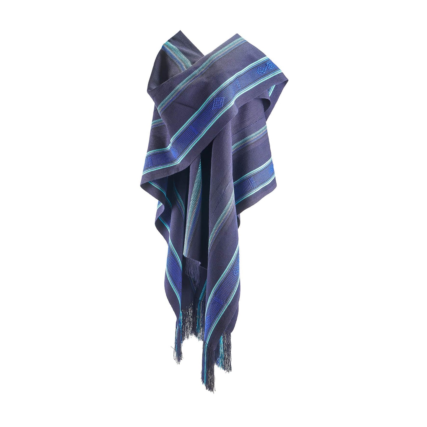 M-meraki Handicrafts Handmade clothing -Versatile Maxi poncho / hand woven (Ruana)/ multifunctional/style3