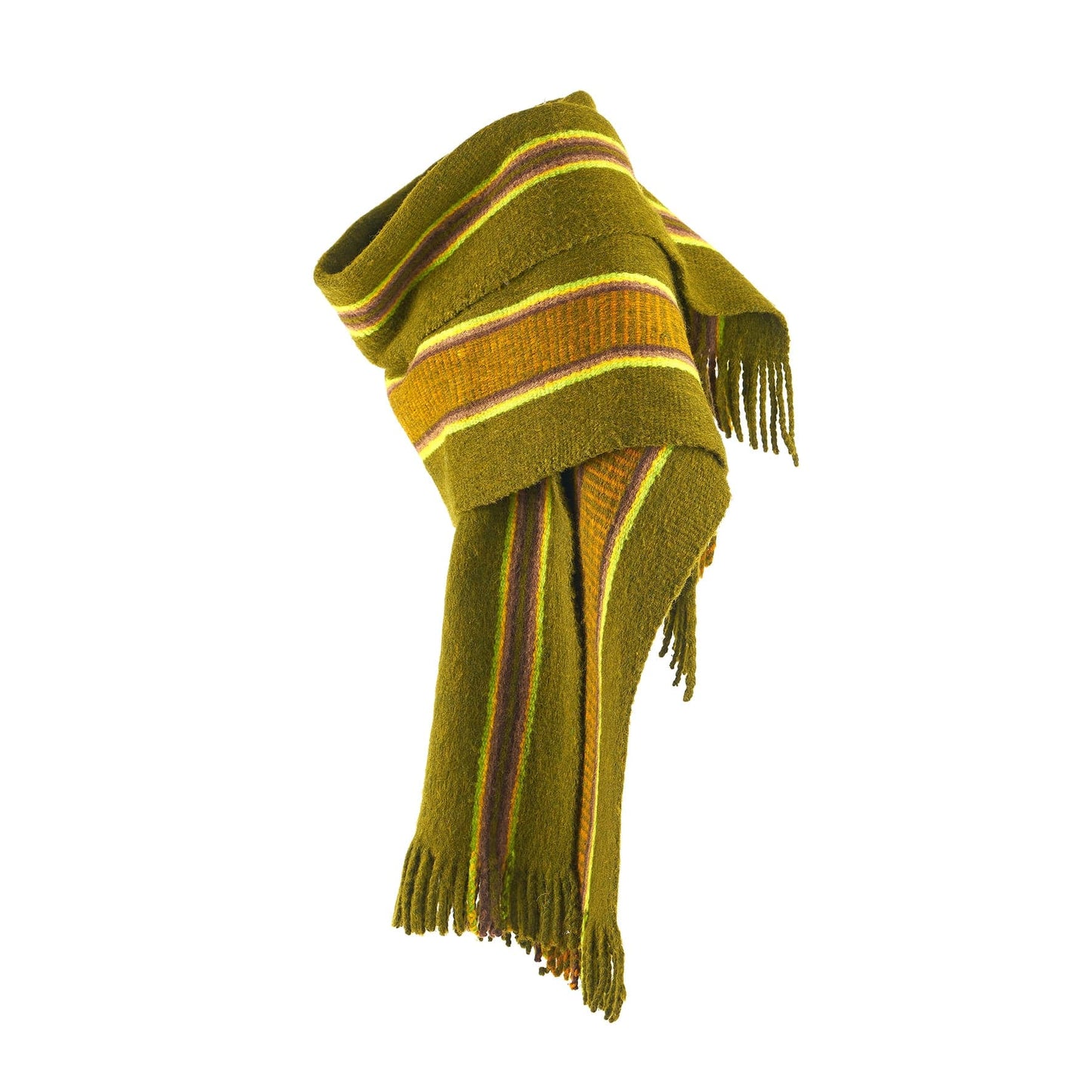 M-meraki Handicrafts Shawl Wrap Ruana Wool Scarf for Women - Green