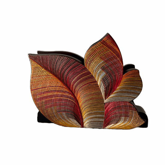 Decorative Tamo Napkin holder (Flower- Red)