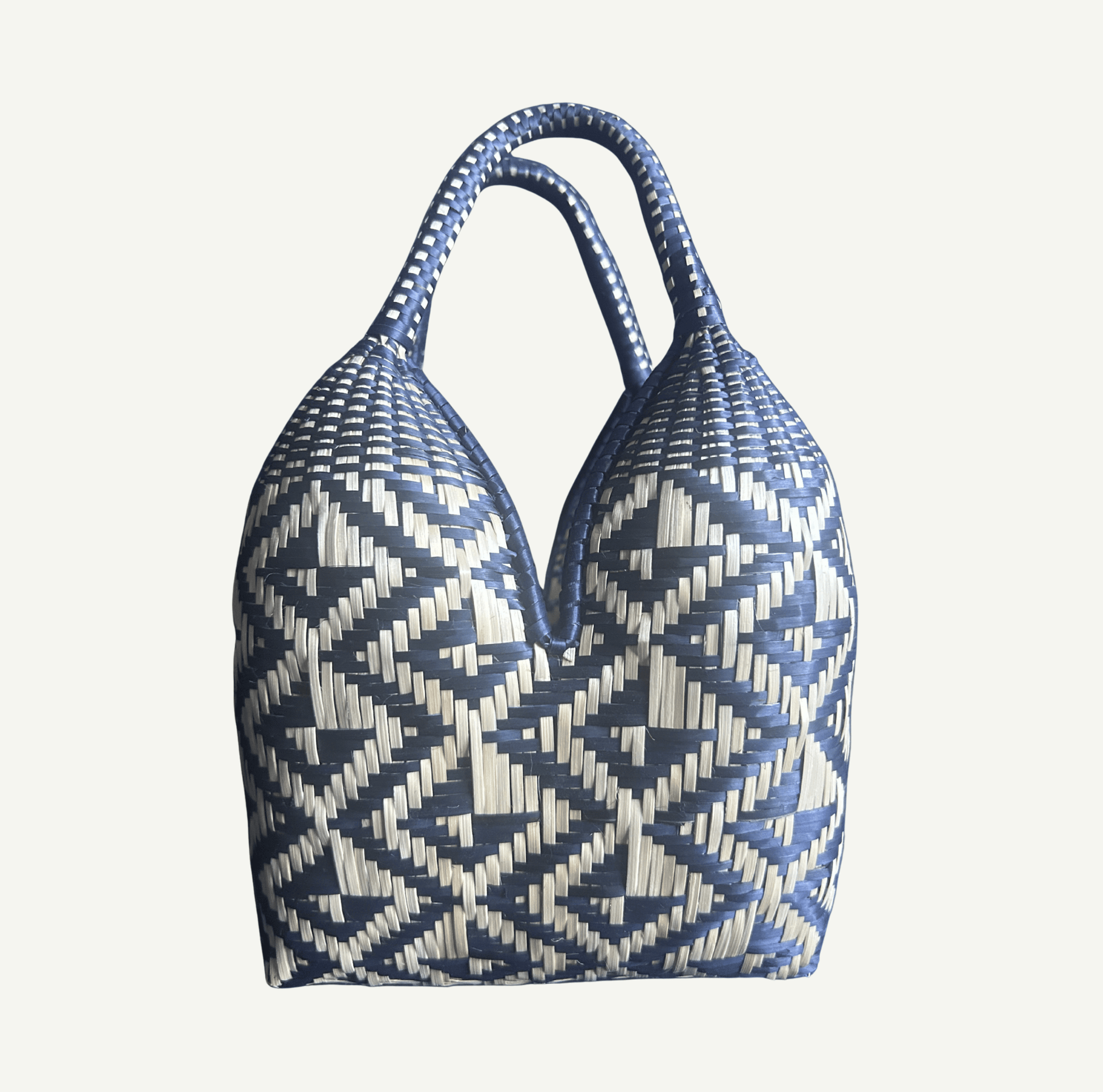 M-meraki Handicrafts Accesories Blue Handcrafted Medium Basket (Origin) / Storage Bin / Sustainable