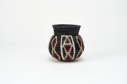 M-meraki Handicrafts Accessories Decorative Werregue Basket rhombuses (Red/White/Black) 
