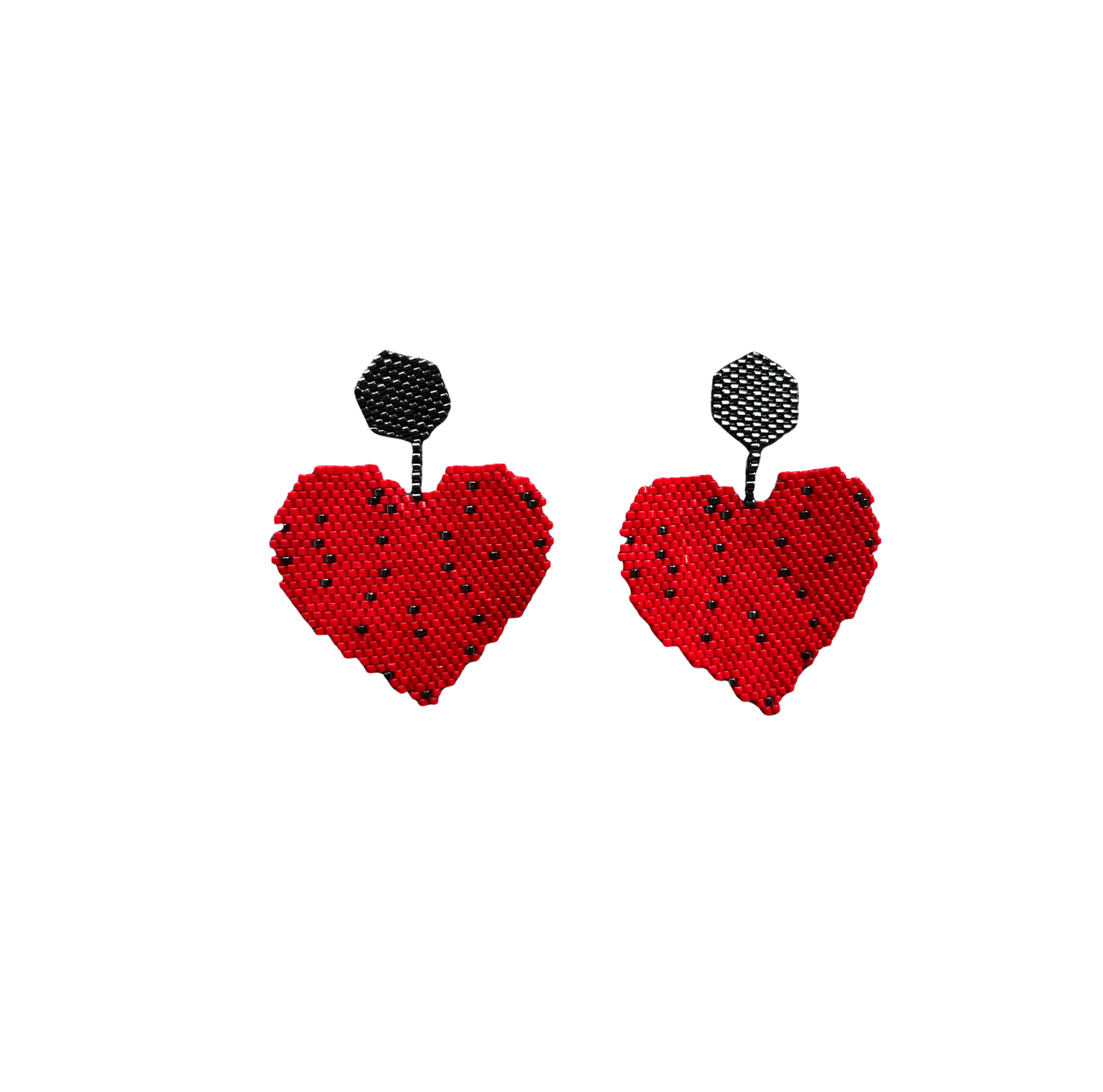 M-meraki Handicrafts Accessories Fashionable Miyuki beads Heart earrings