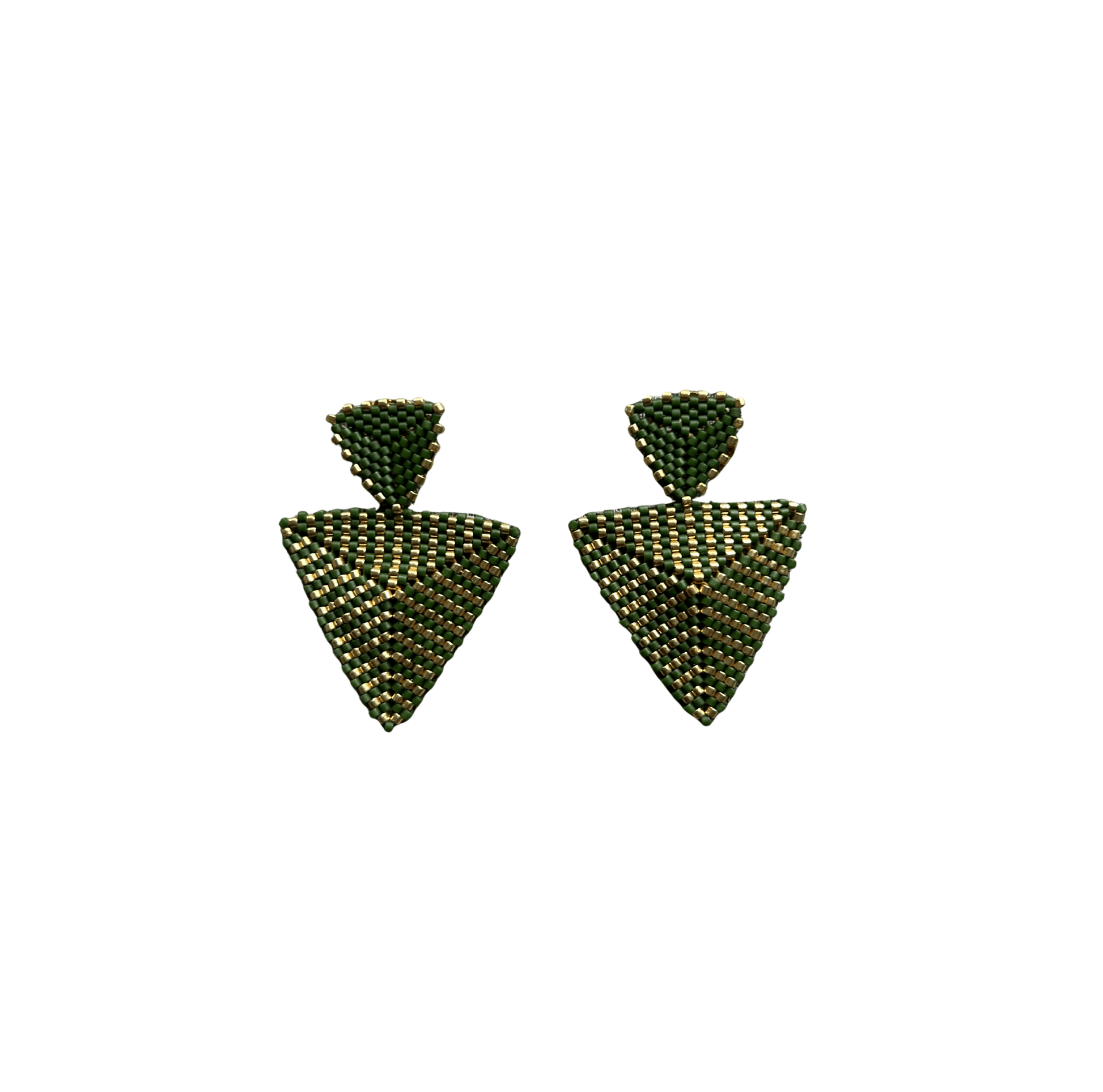 M-meraki Handicrafts Accessories Fashionable Miyuki beads triangles earrings