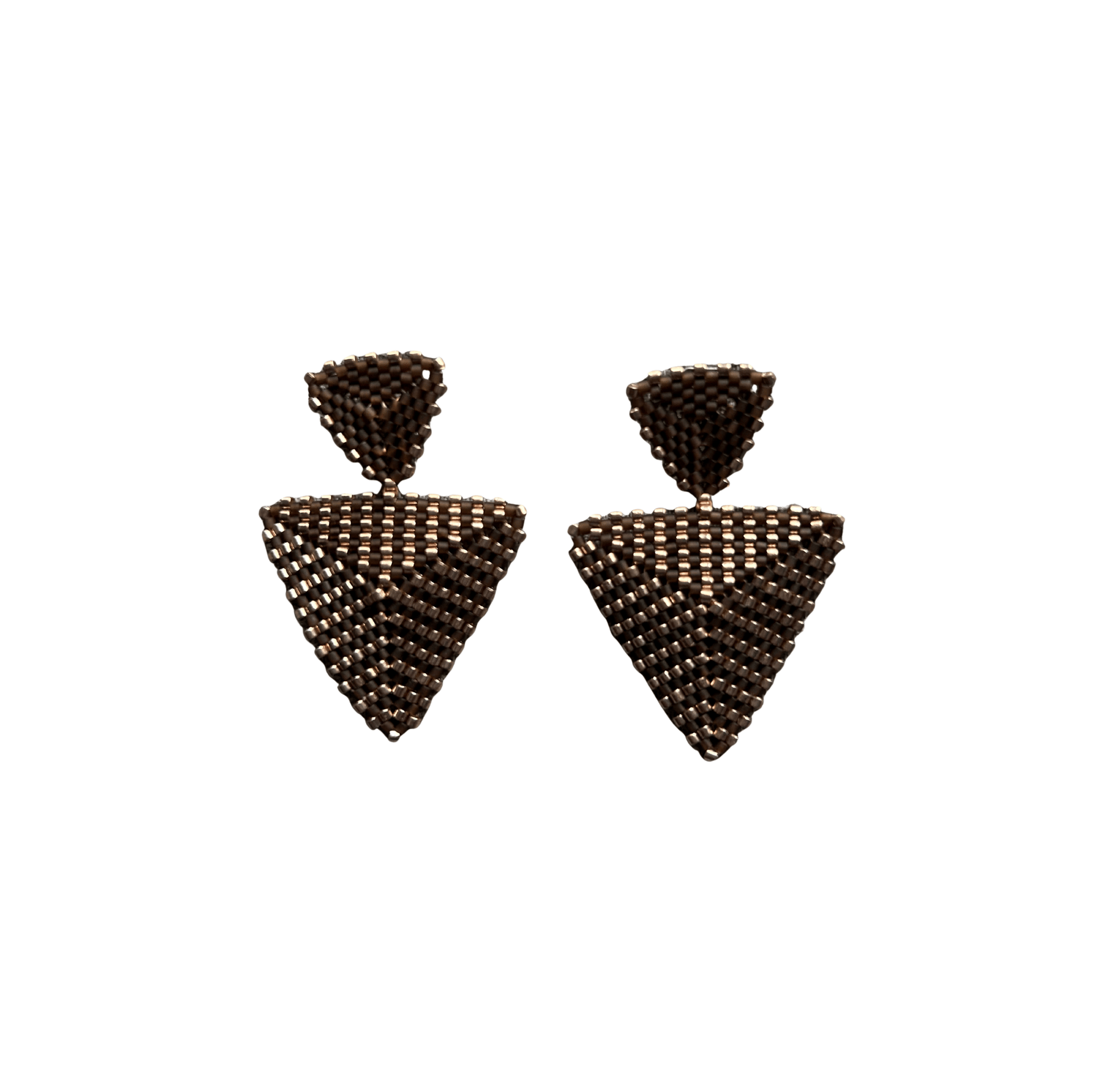 M-meraki Handicrafts Accessories Fashionable Miyuki beads triangles earrings