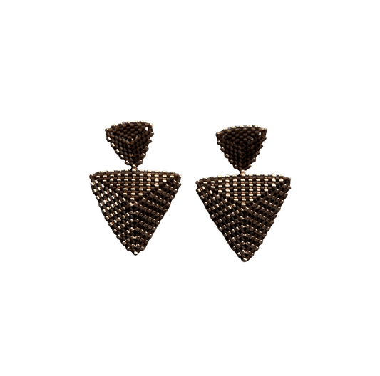 M-meraki Handicrafts Accessories Fashionable Miyuki beads triangles earrings