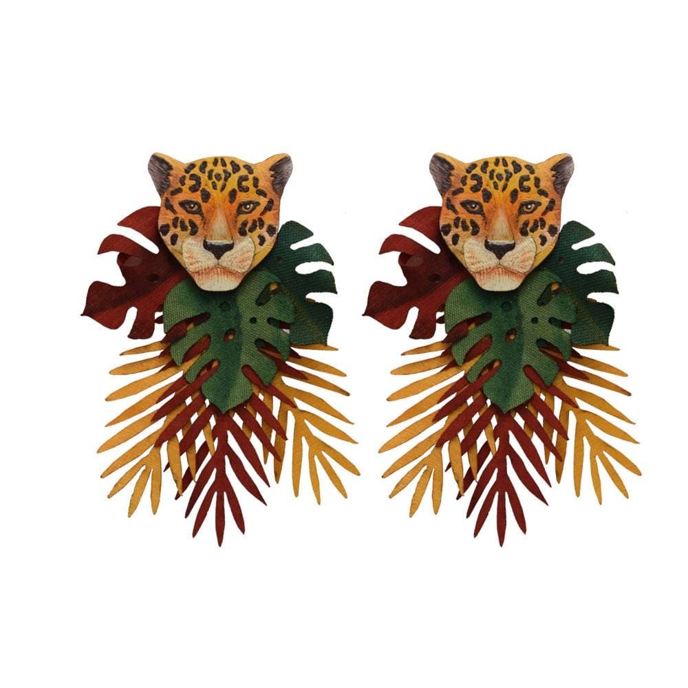 M-meraki Handicrafts Accessories Handmade - Fashionable Animals Earrings (Jaguar)