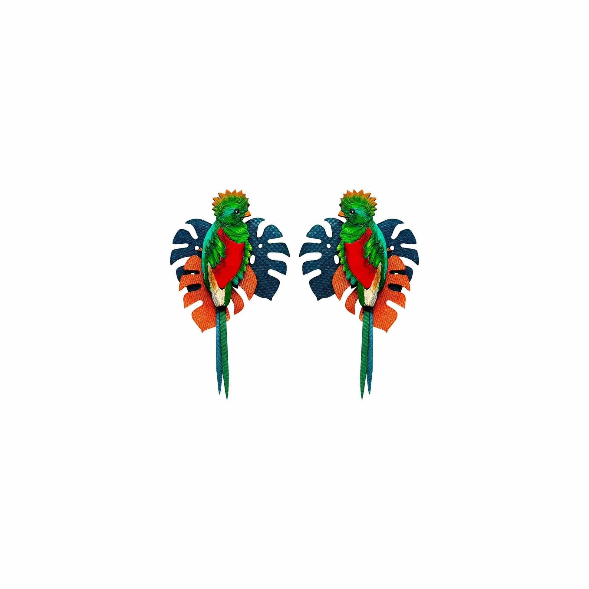 M-meraki Handicrafts Accessories Handmade - Fashionable Animals Earrings (Quetzal)