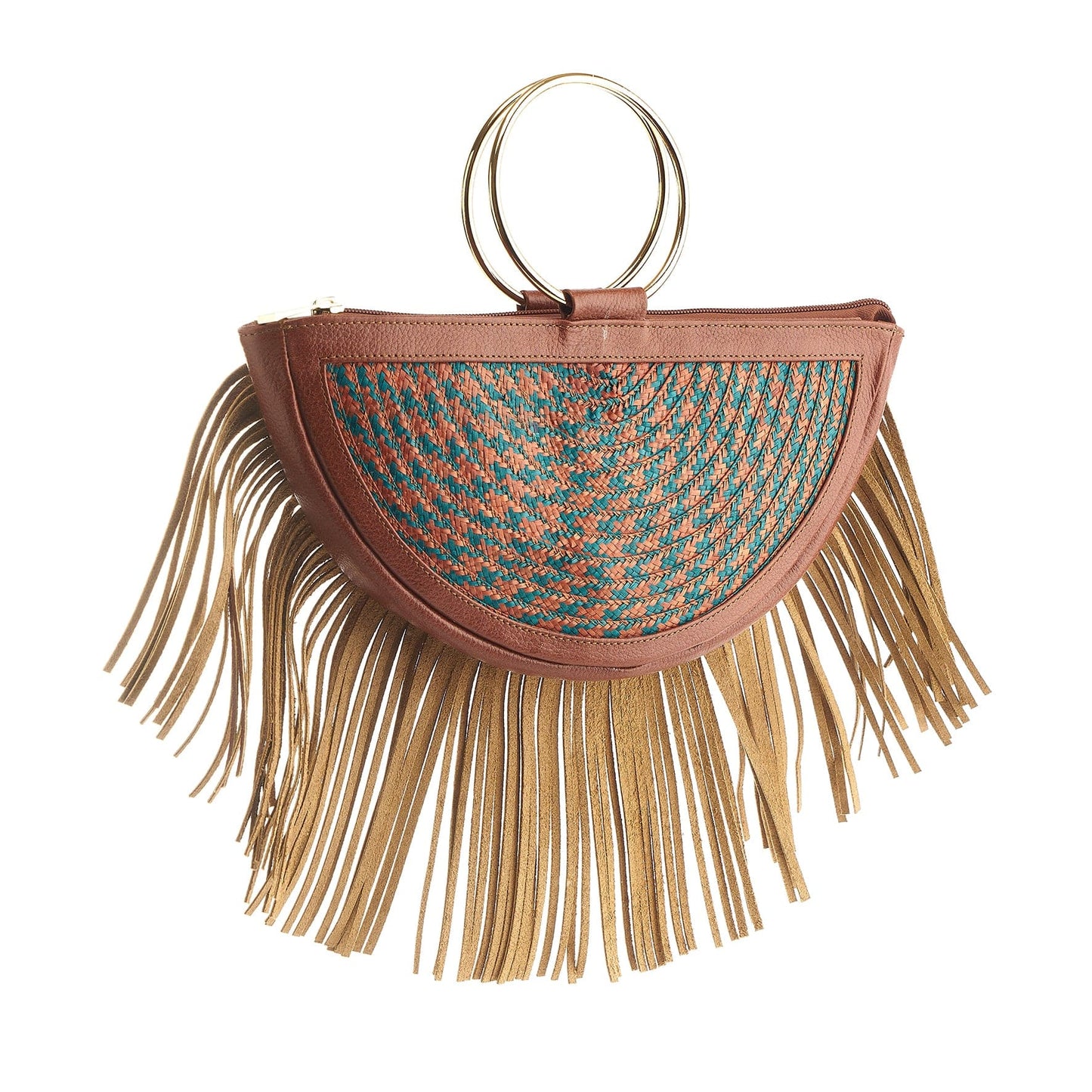 M-meraki Handicrafts Handmade handbag - Fandangera  - Brown (Leather/ Arrow Cana) -side