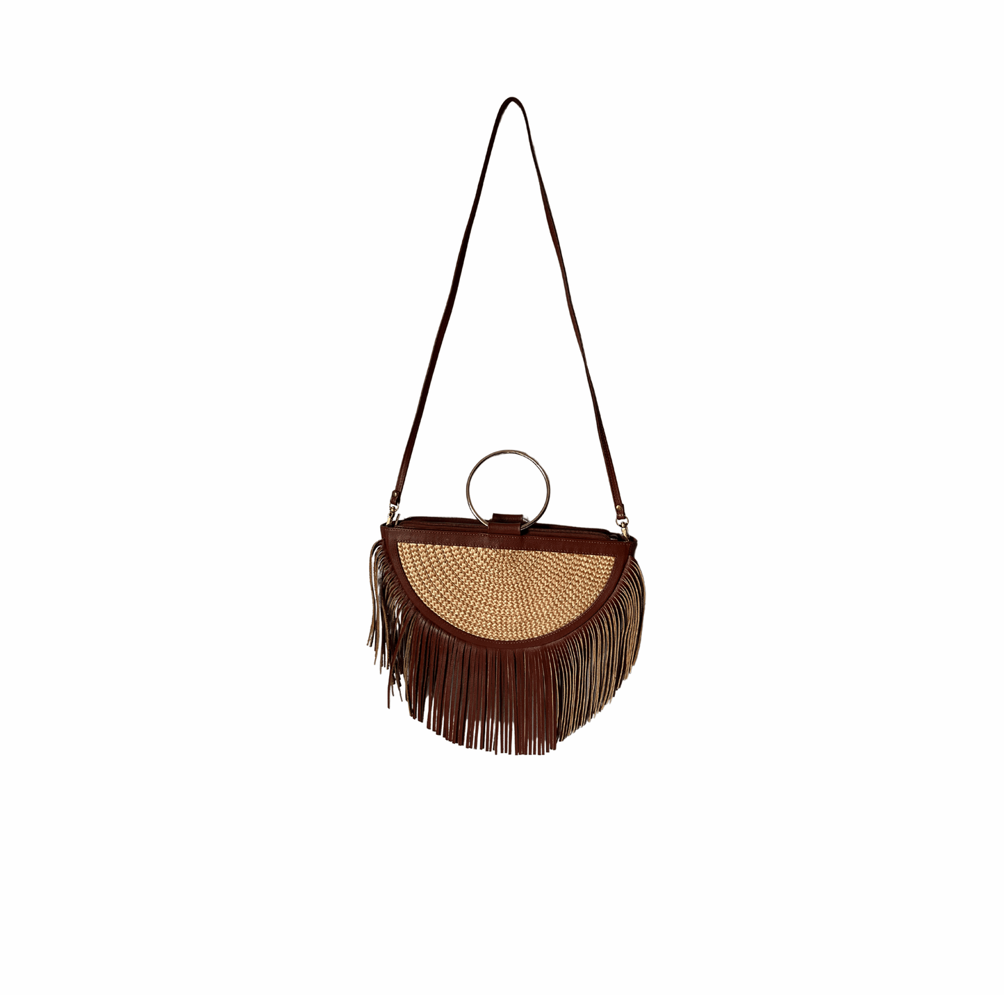 M-meraki Handicrafts Handmade handbag - Fandangera  - Brown (Leather/ Arrow Cana)