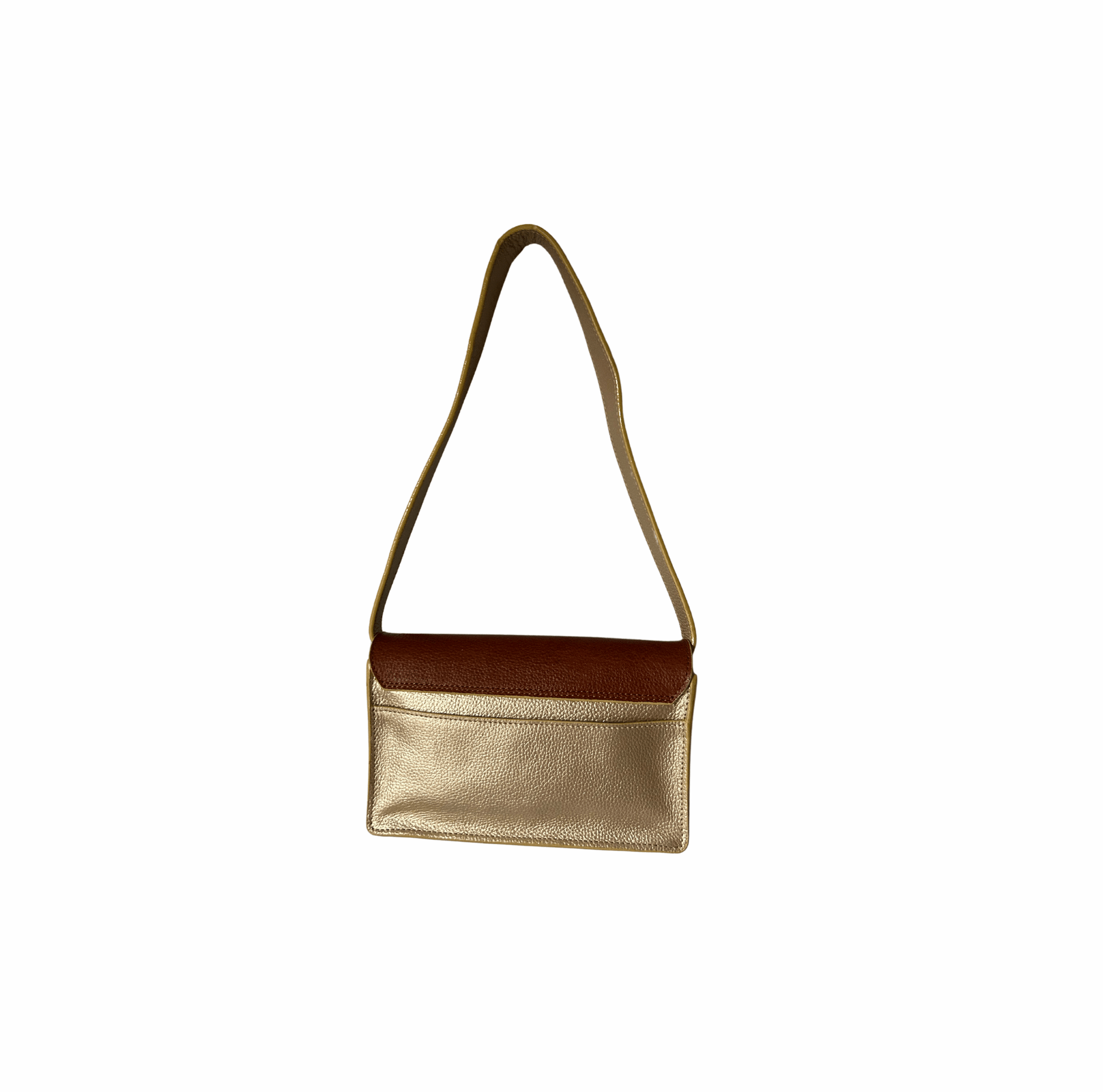 M-meraki Handicrafts Handmade handbag - Party - Gold-brown (Leather/ Arrow Cana)