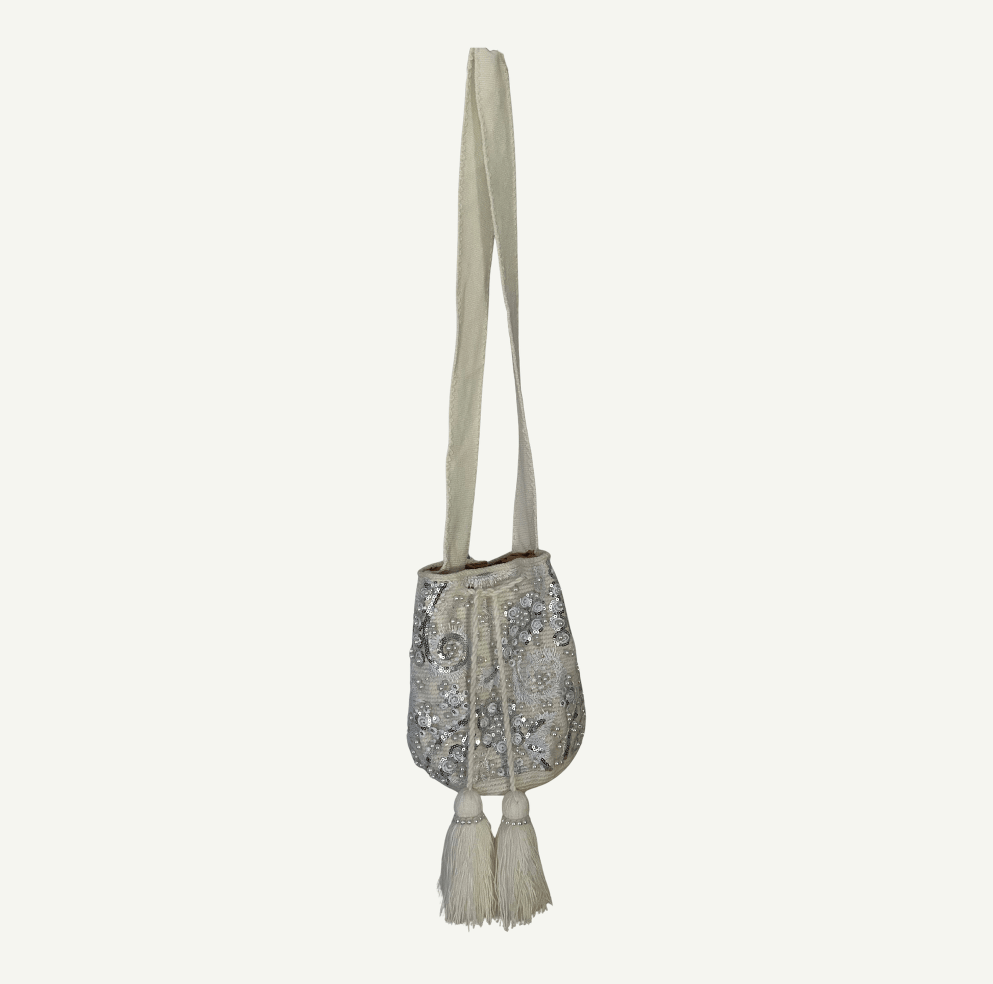 M-meraki Handicrafts Mochila Wayu Bags - Handmade - White Design
