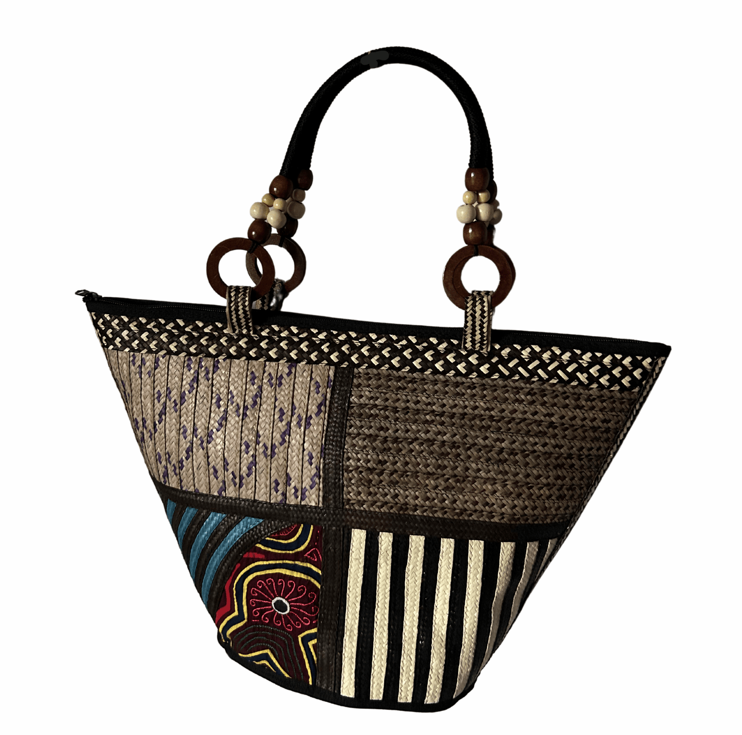 M-meraki Handicrafts Pe-Bucket Caña Flecha Handbag 01 - (arrow cane)