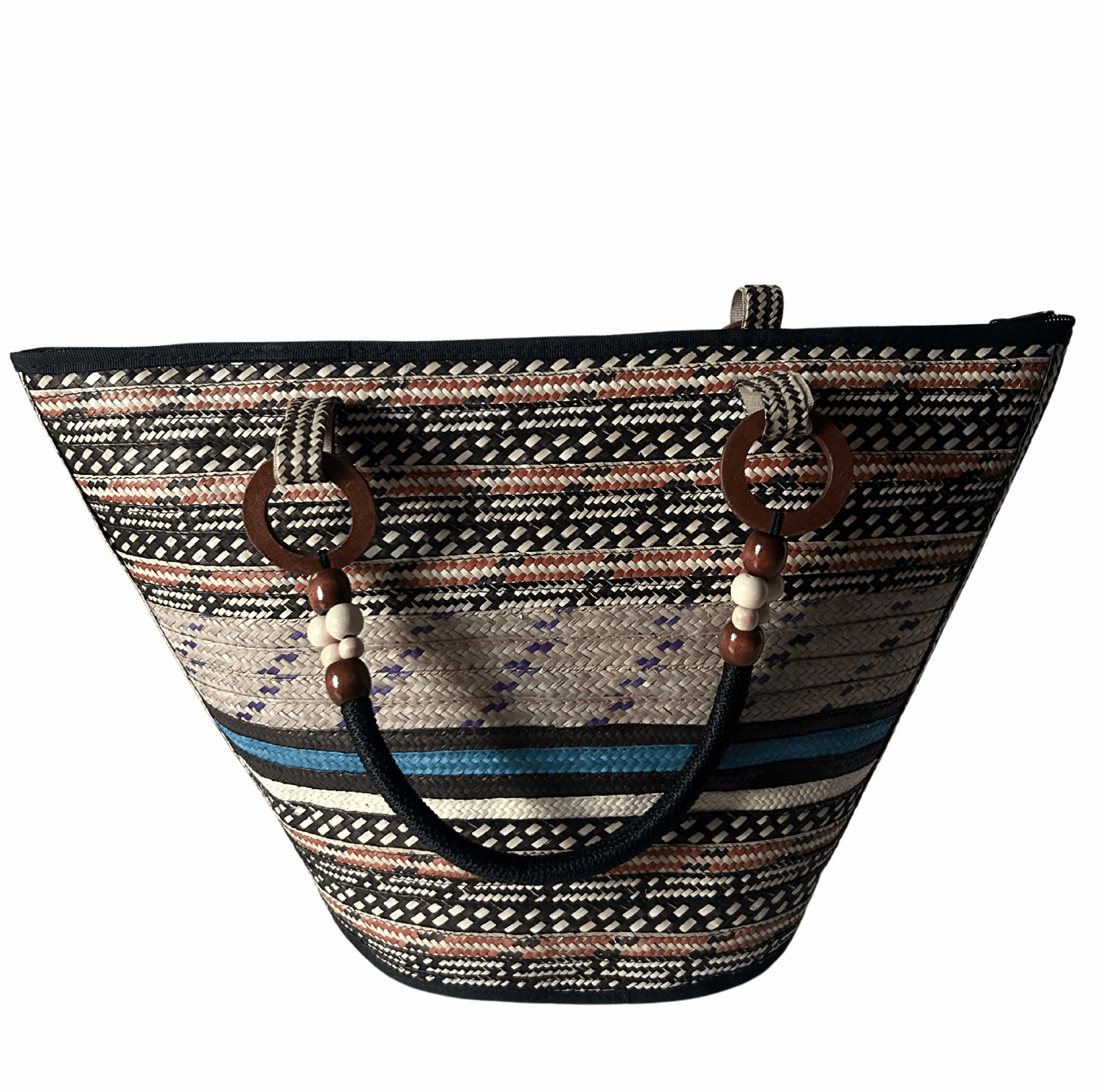 M-meraki Handicrafts Pe-Bucket Caña Flecha Handbag 01 - (arrow cane)