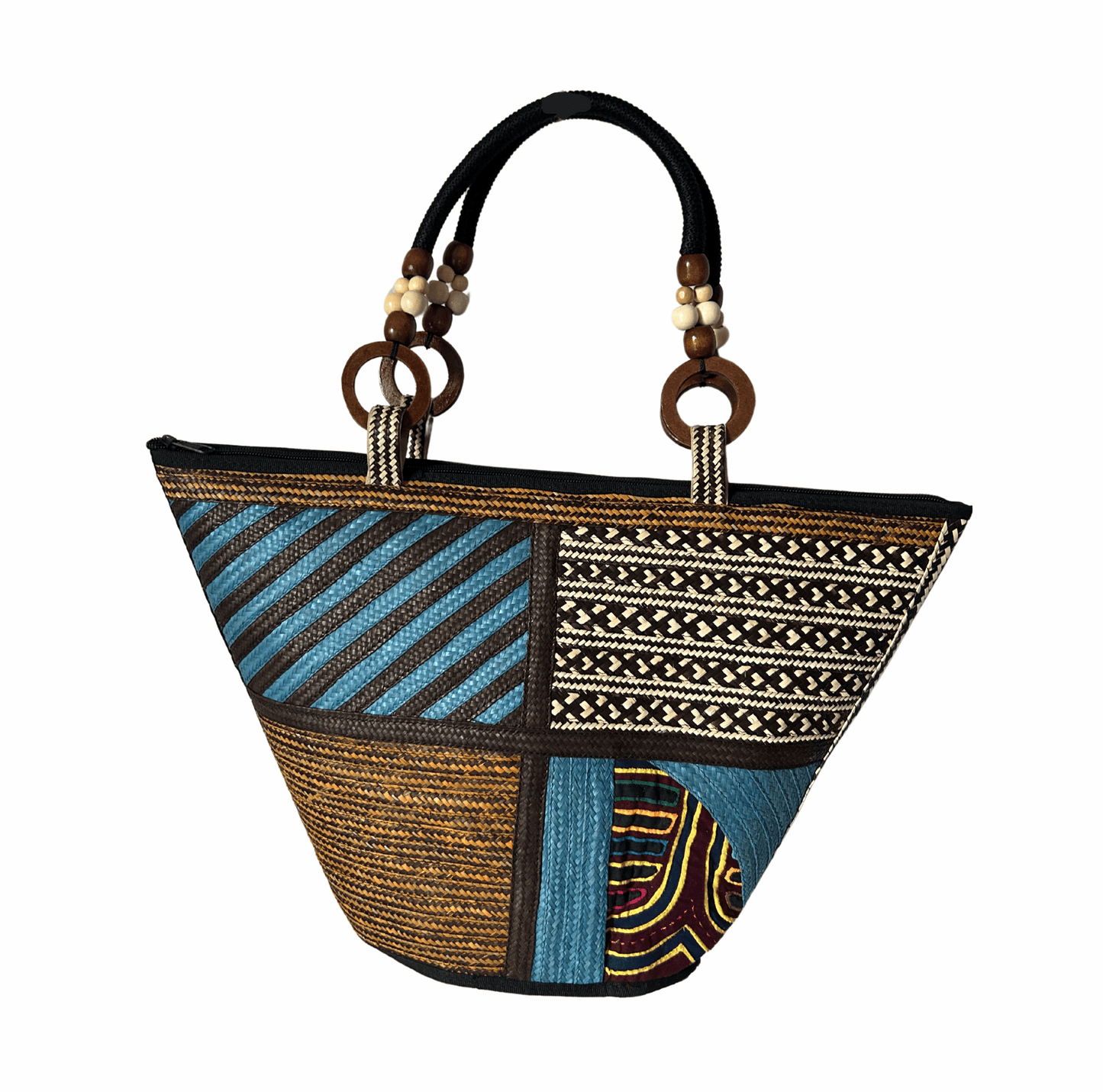 M-meraki Handicrafts Pe-Bucket Caña Flecha Handbag 02 - (arrow cane)