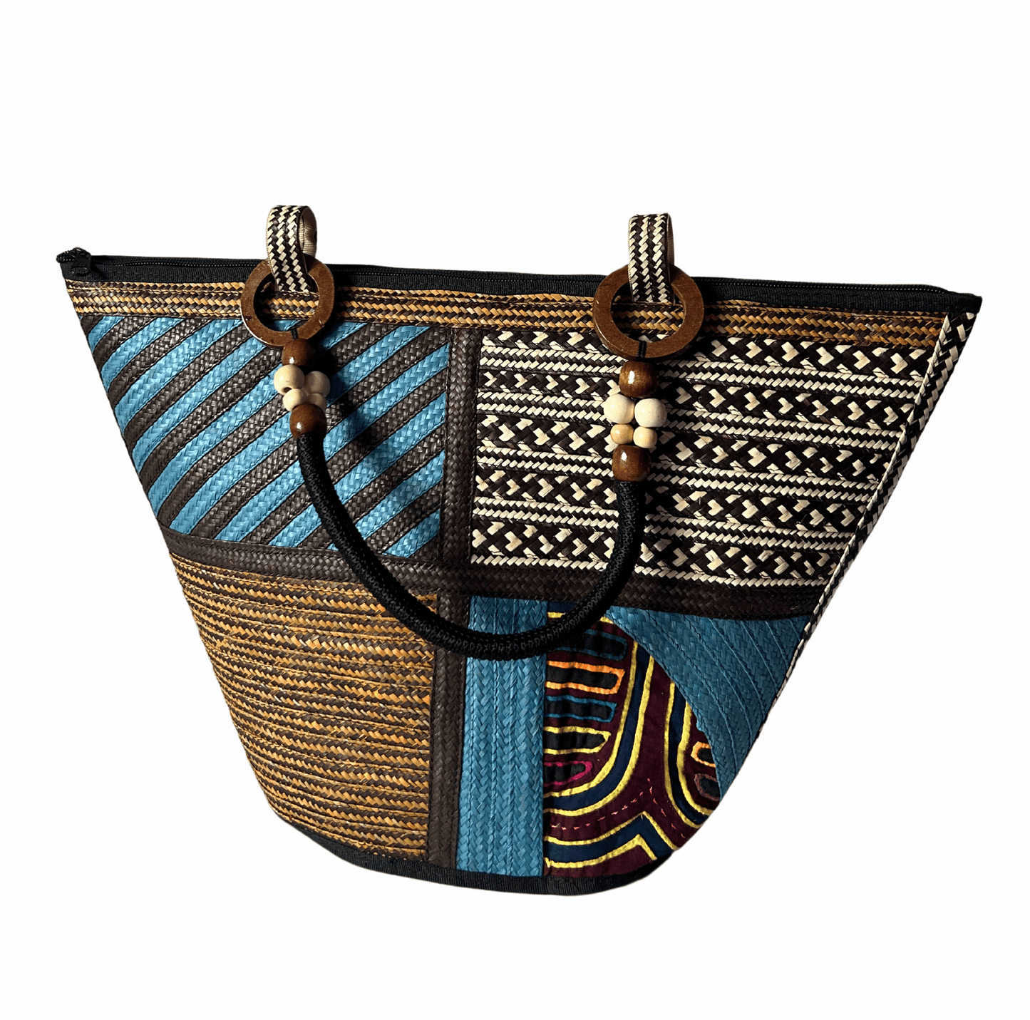 M-meraki Handicrafts Pe-Bucket Caña Flecha Handbag 02 - (arrow cane)