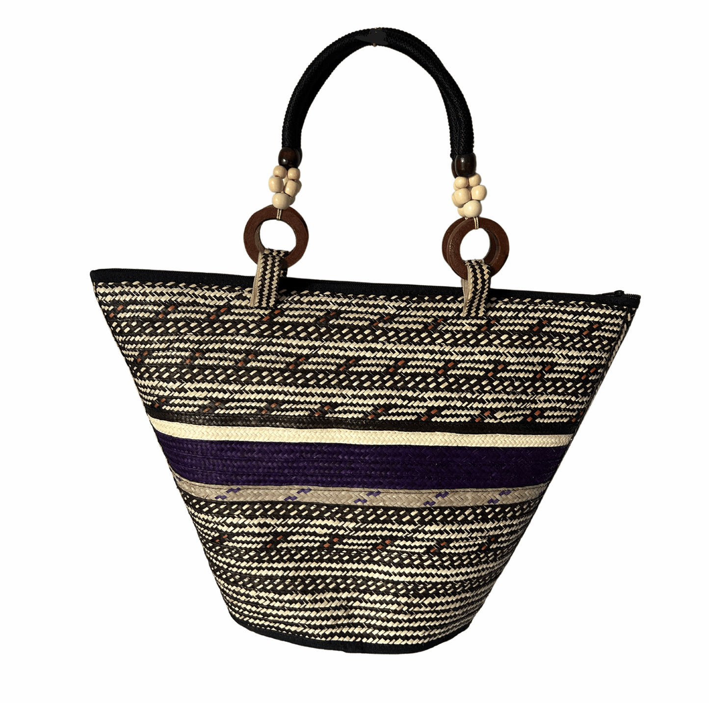 M-meraki Handicrafts Pe-Bucket Caña Flecha Handbag 03 - (arrow cane)