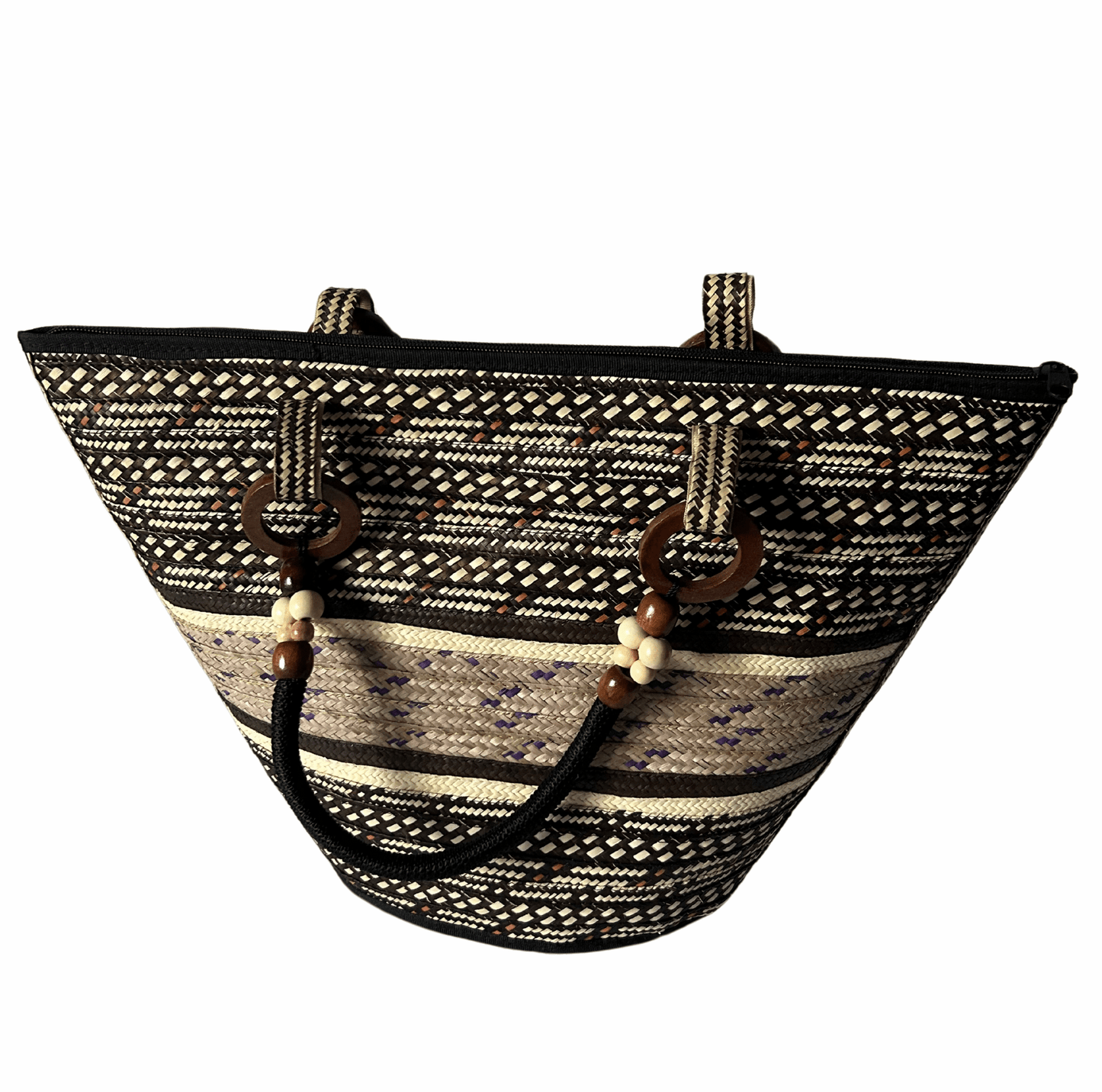 M-meraki Handicrafts Pe-Bucket Caña Flecha Handbag 04 - (arrow cane)