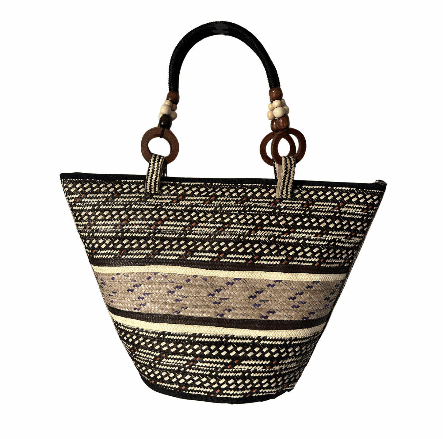 M-meraki Handicrafts Pe-Bucket Caña Flecha Handbag 04 - (arrow cane)