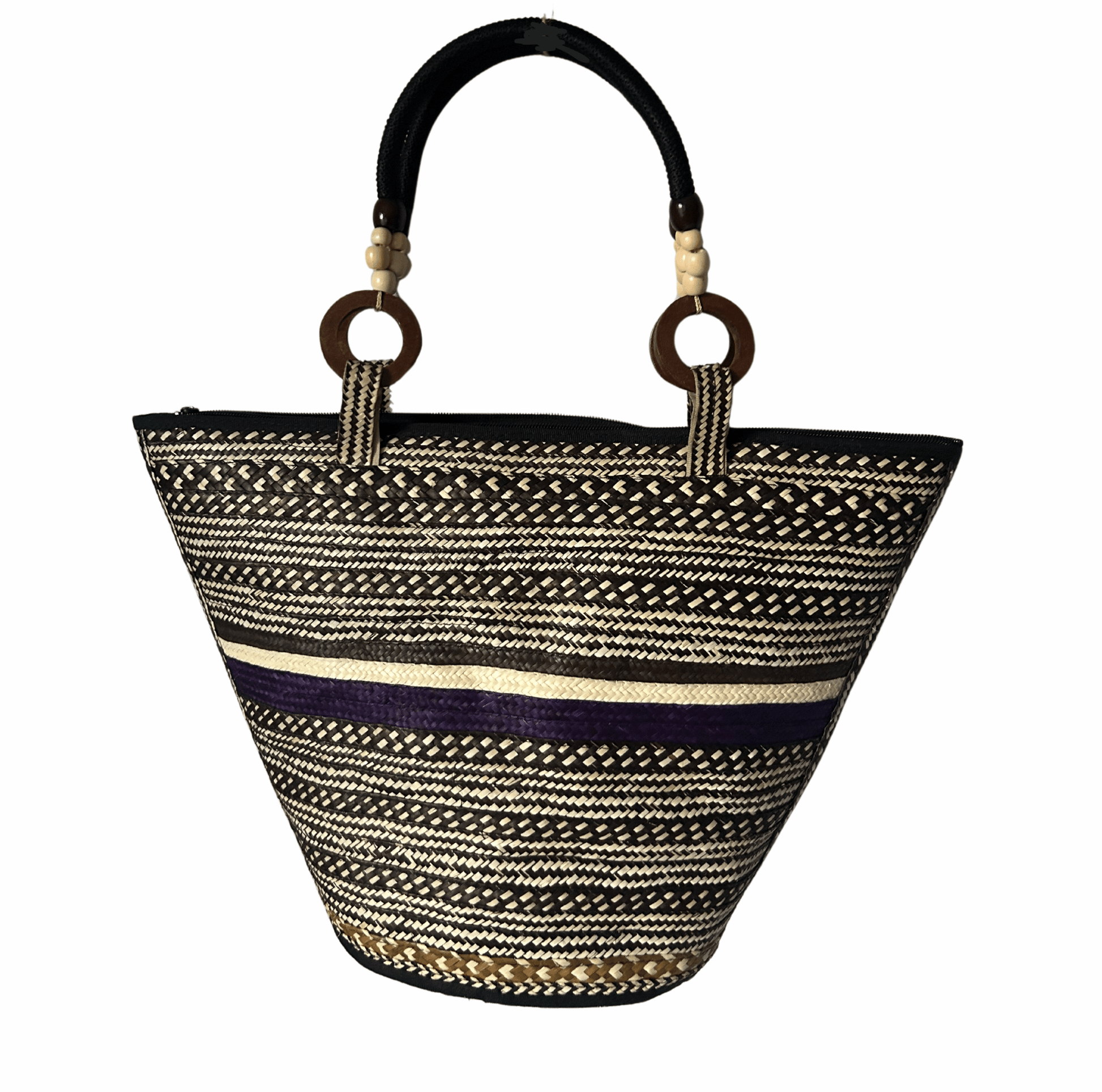 M-meraki Handicrafts Pe-Bucket Caña Flecha Handbag 05 - (arrow cane)