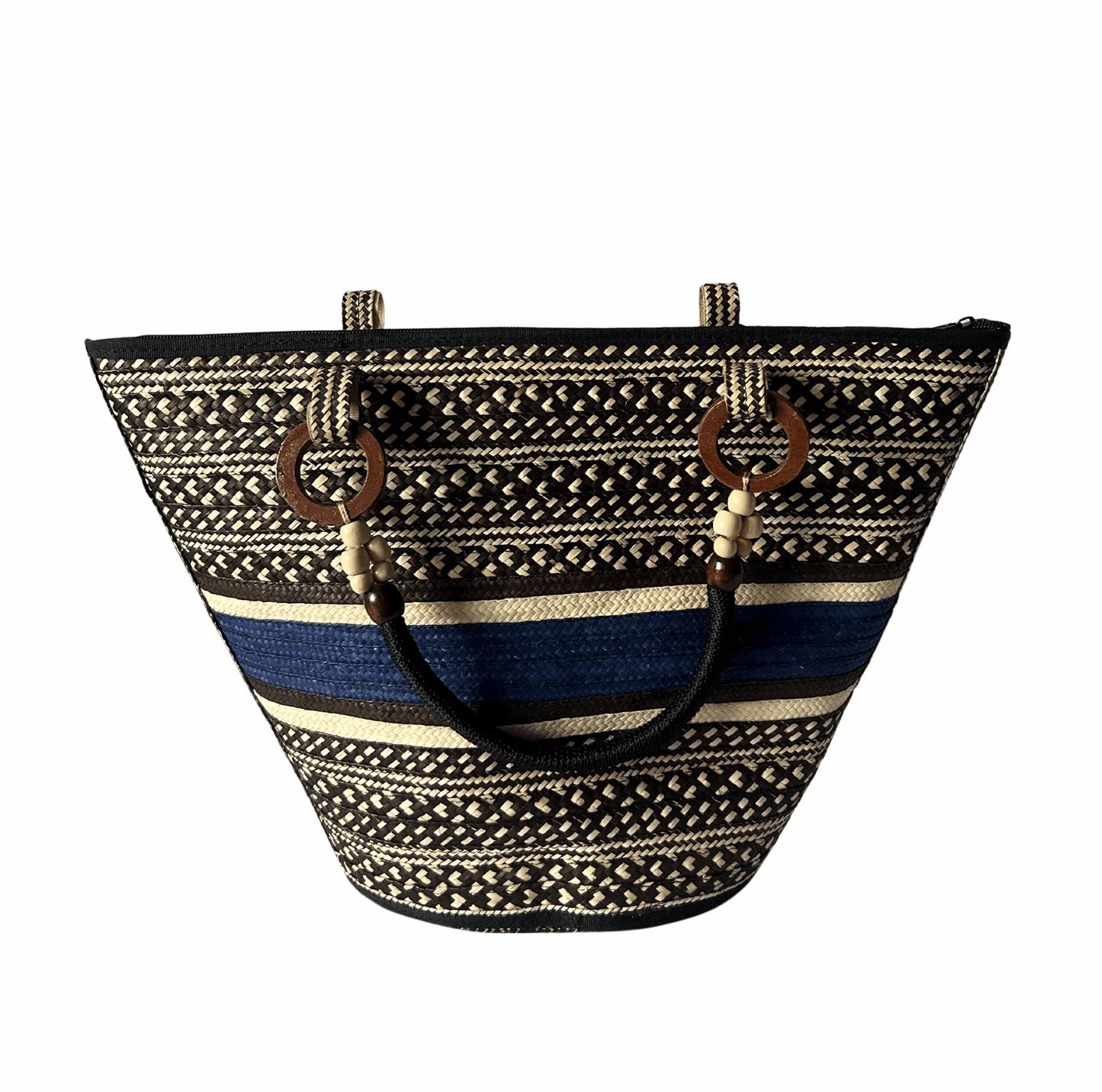 M-meraki Handicrafts Pe-Bucket Caña Flecha Handbag 06 - (arrow cane)