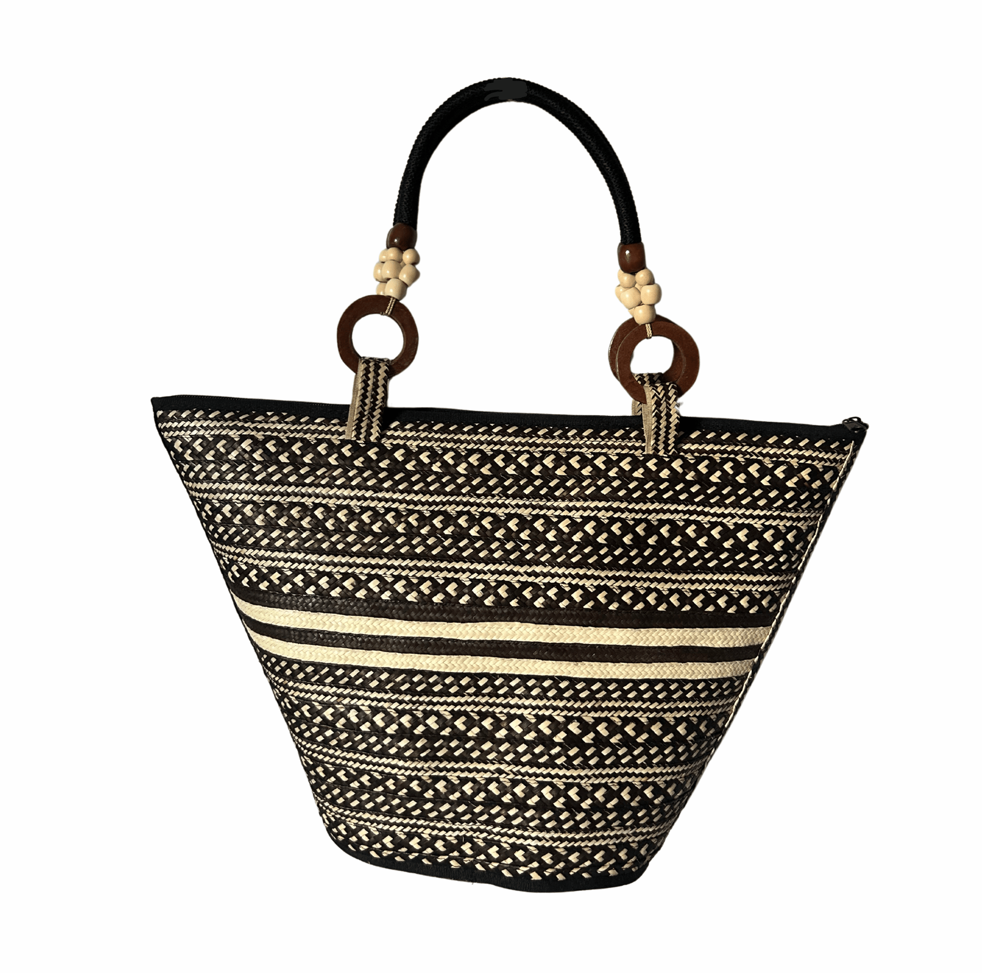 M-meraki Handicrafts Pe-Bucket Caña Flecha Handbag 07 - (arrow cane)