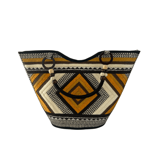 M-meraki Handicrafts Pe-Bucket Caña Flecha Handbag 10 - (arrow cane)