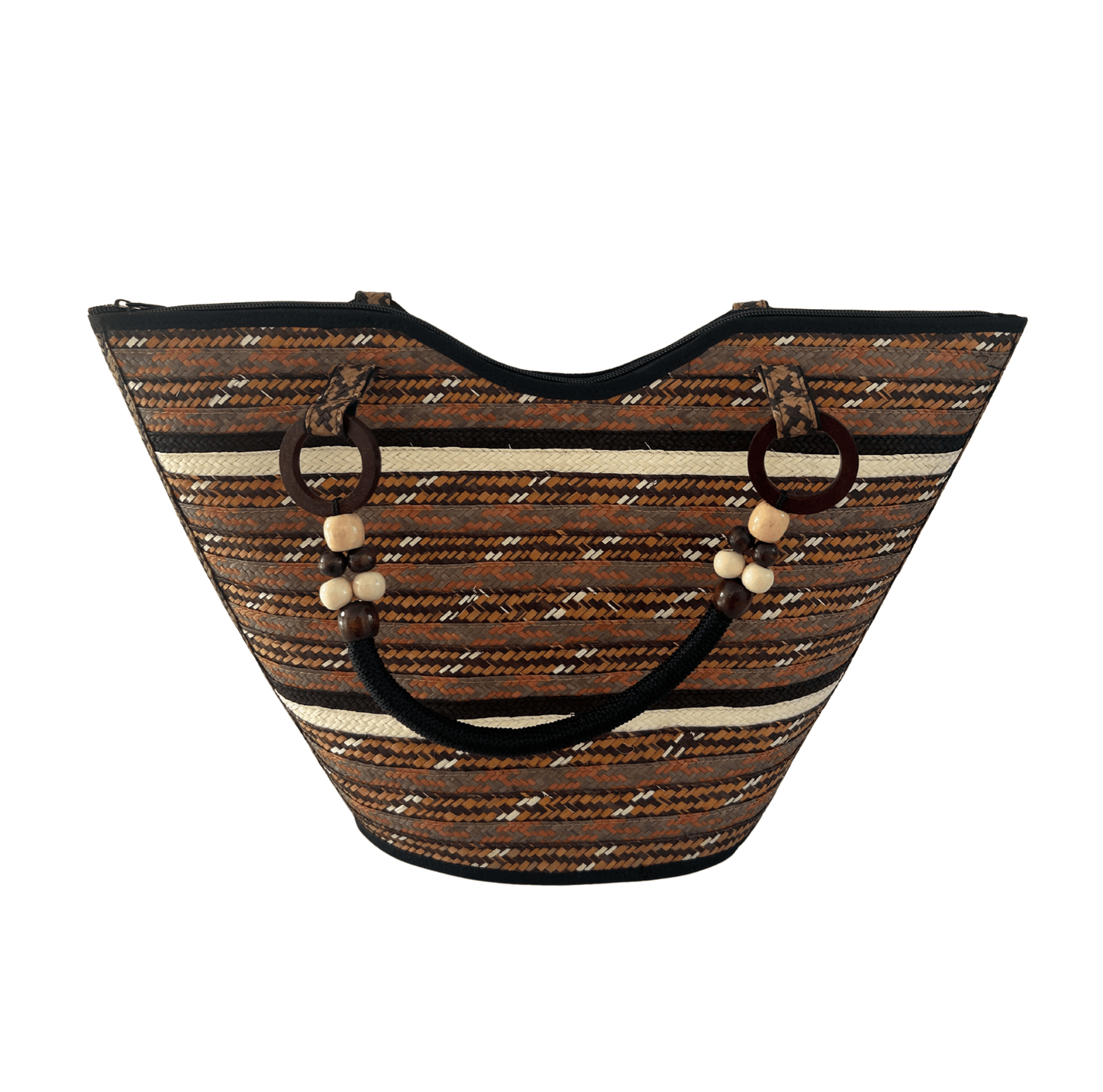 M-meraki Handicrafts Pe-Bucket Caña Flecha Handbag 11 - (arrow cane)