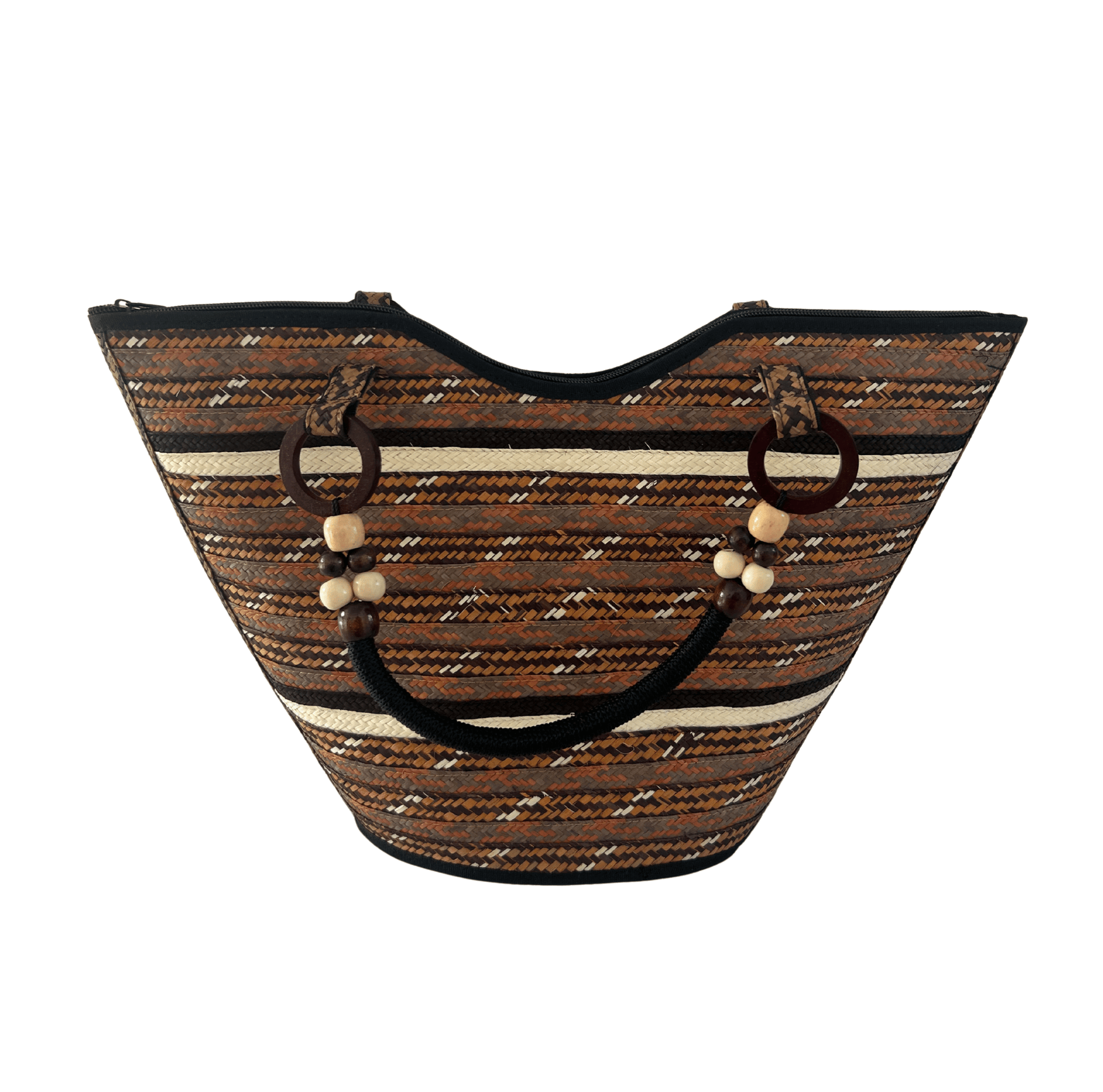 M-meraki Handicrafts Pe-Bucket Caña Flecha Handbag 11 - (arrow cane)