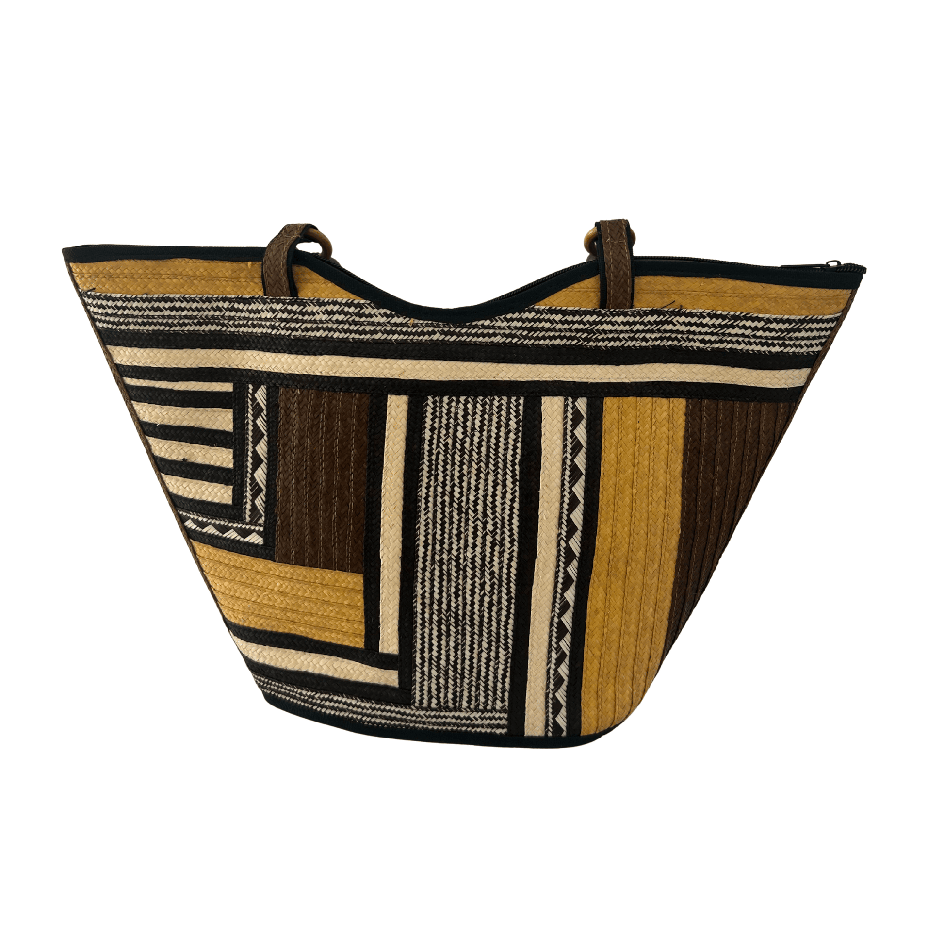 M-meraki Handicrafts Pe-Bucket Caña Flecha Handbag 12 - (arrow cane)