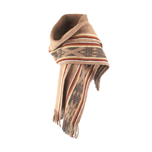 M-meraki Handicrafts Shawl Wrap Ruana Wool Scarf for Women - Beige
