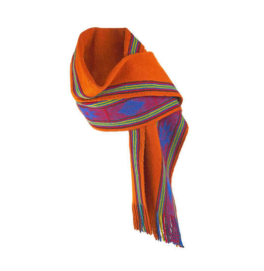 M-meraki Handicrafts Shawl Wrap Ruana Wool Scarf for Women - Orange